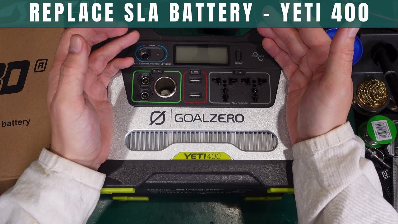 Goal Zero Yeti 400 replace deep cycle SLA battery not charging / nothing on display / no power fix