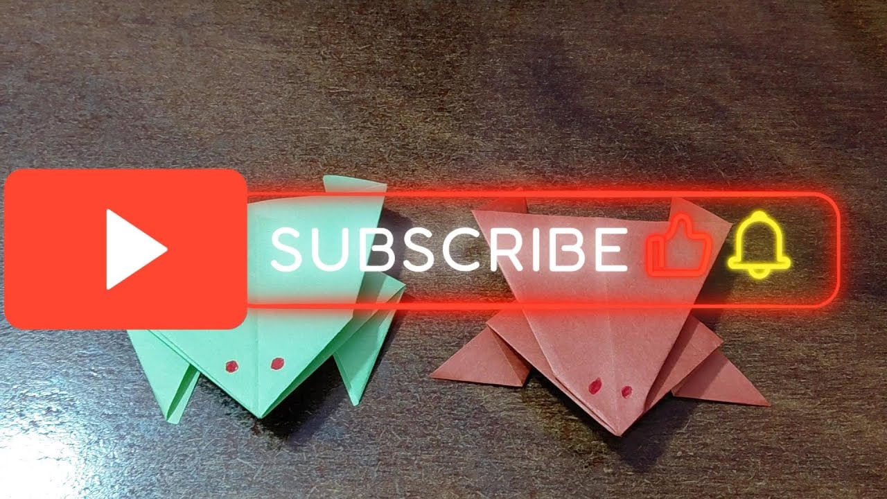 How to make a frog 🐸 from origami paper 