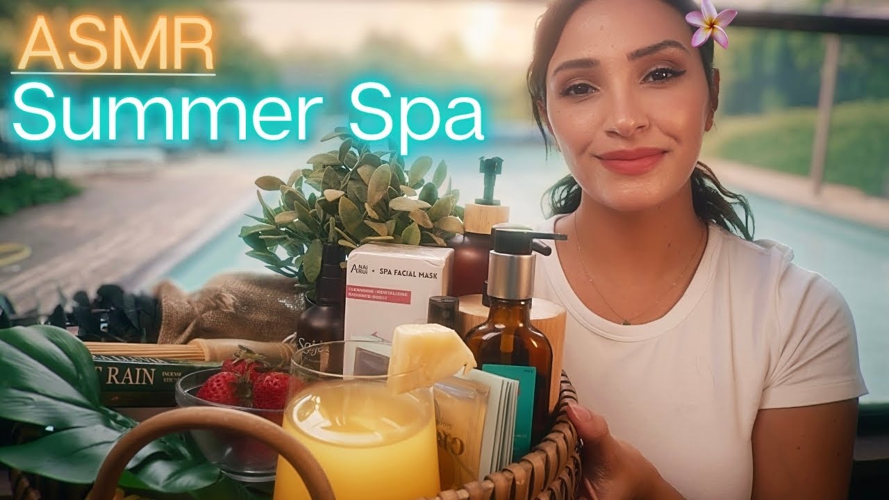 🌺 ASMR Summer Spa 🌴 Let Me Massage and Relax You at a Tropical Poolside Oasis