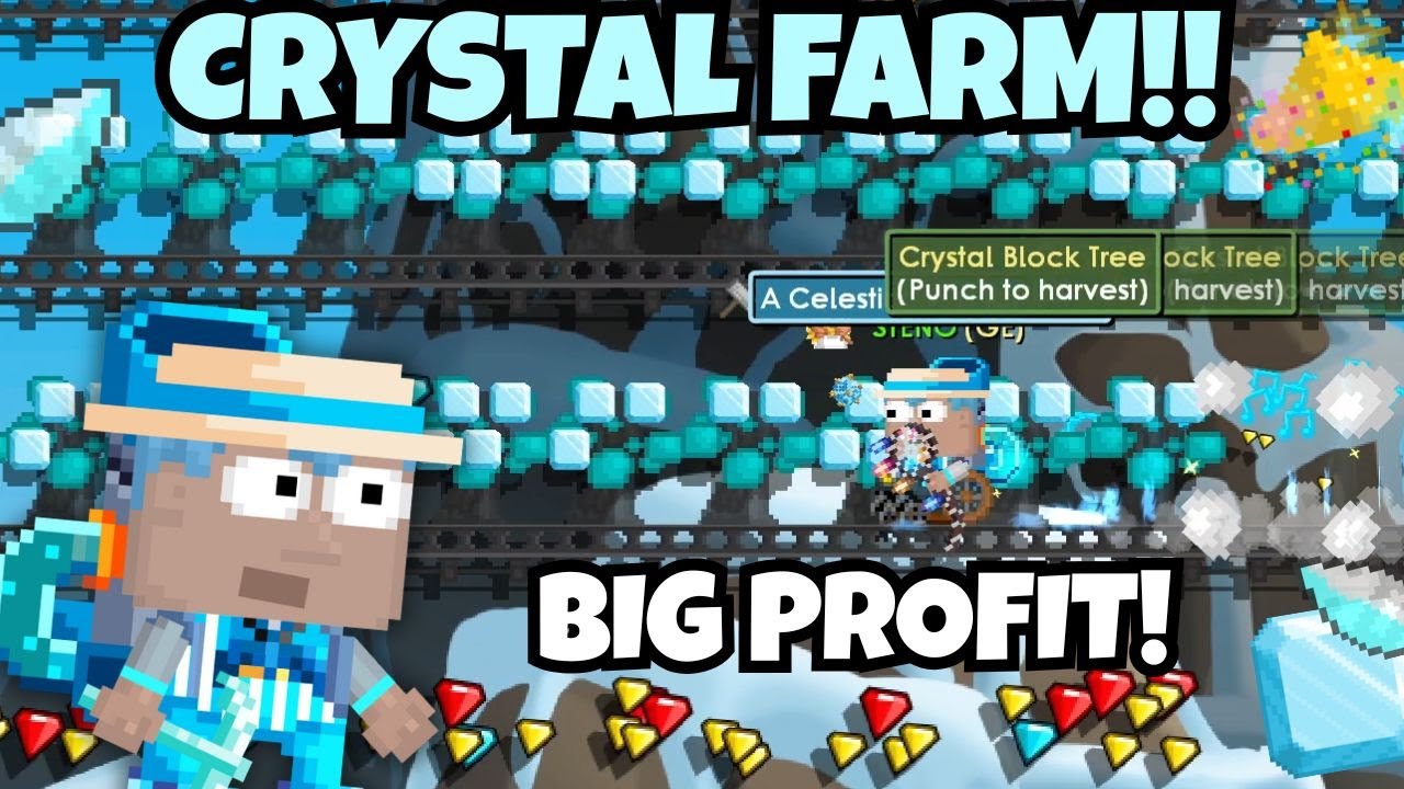 25 БУТ. ПРИБЫЛЬ ОТ ФЕРМЫ ПОЛНОСТЬЮ КРИСТАЛЛИЧЕСКИХ БЛОКОВ!! 💎 | GrowTopia