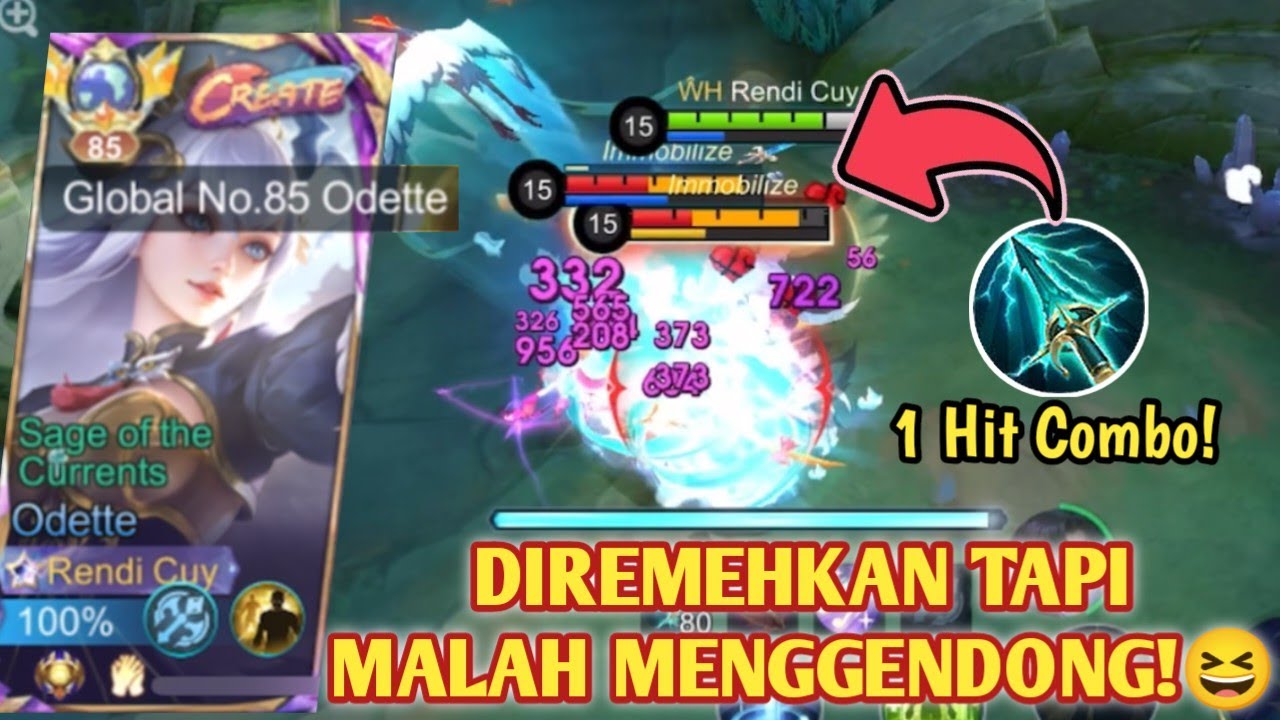 ODETTE FIRST PICK KU DIREMEHKAN SATU TIM! MALAH ODET GUA YG NGE GENDONG😗 BUILD ODETTE TERSAKIT -MLBB