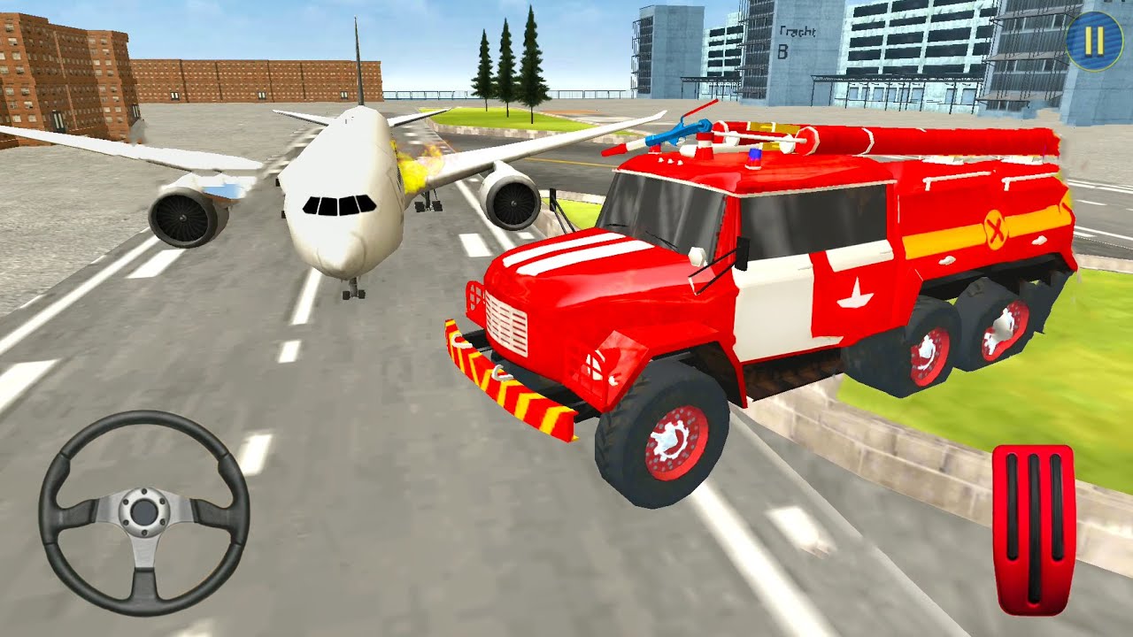 Flying Firefighter Truck Simulator 2 - Fire Engine Driving - Android Gameplay