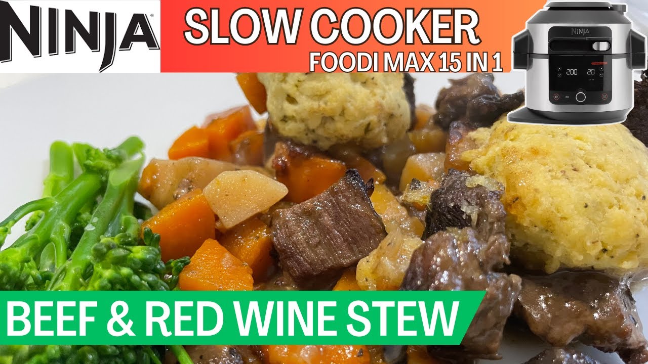 NINJA FOODI 15 in 1 *SLOW COOKER* BEEF & RED WINE STEW RECIPE WITH DUMPLINGS | Gluten Free