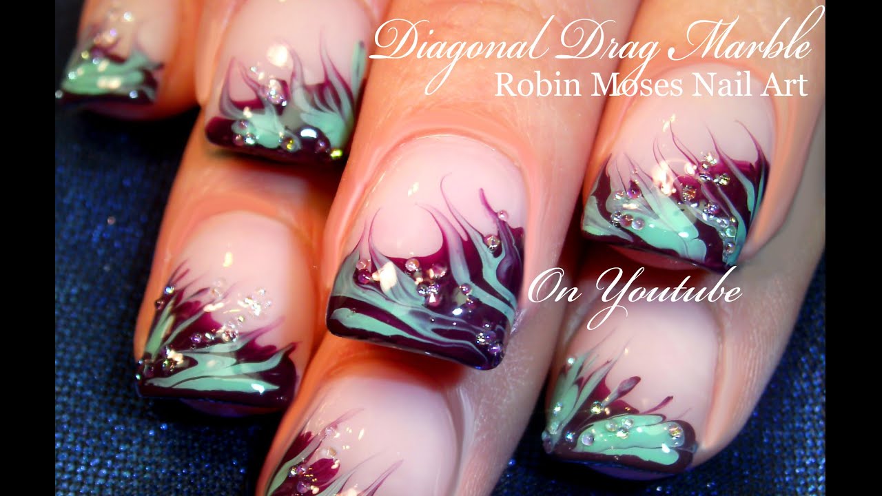 No Water Needed - Marble nail art Tutorial