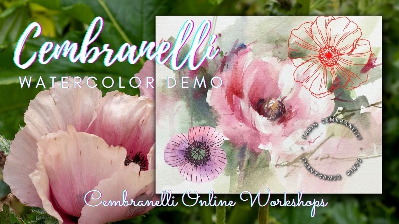 Pink Poppy - Watercolor Demo