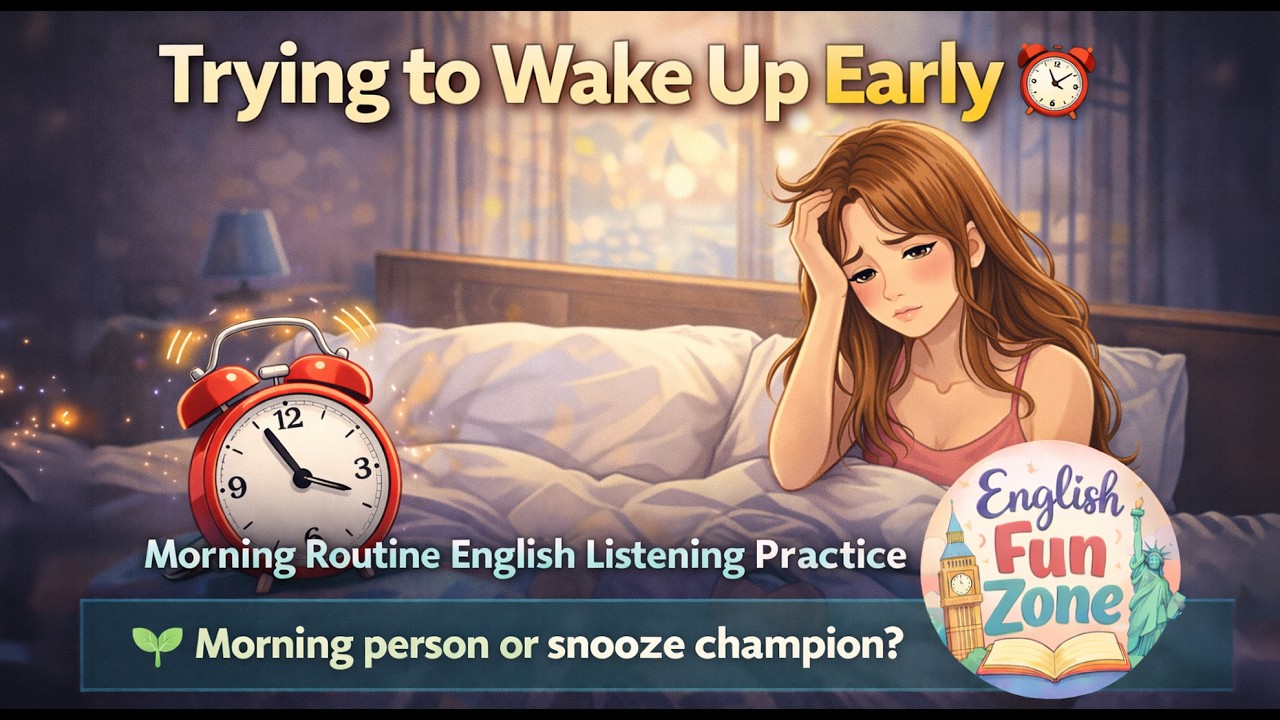Trying to Wake Up Early ⏰ | Morning Routine English Listening Practice (A2–B1) | Coffee Talk