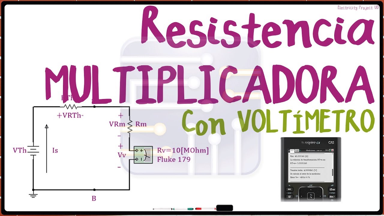 Calcular RESISTENCIA MULTIPLICADORA / Rmultiplicadora / MULTISIM 2022 / TI-Npire CX CAS / EngiTube