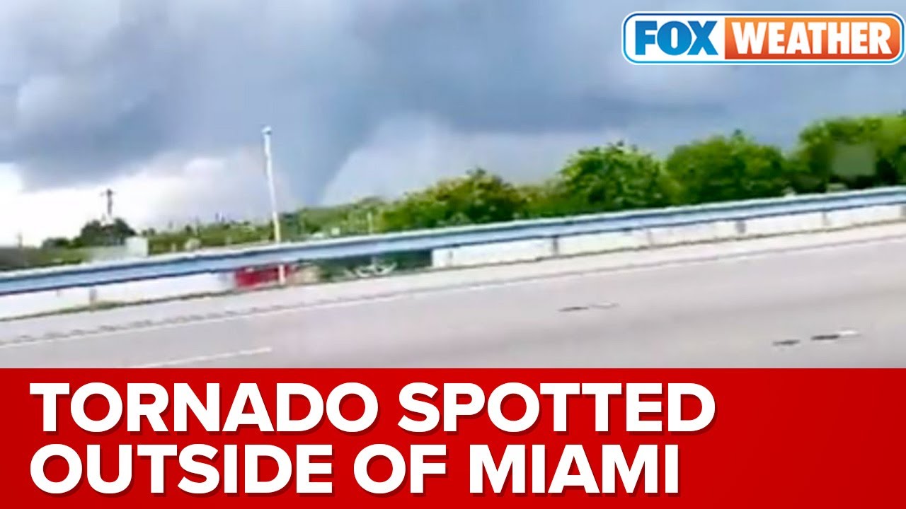 Tornado Spotted Outside Miami Flips Semi-truck, Injures One