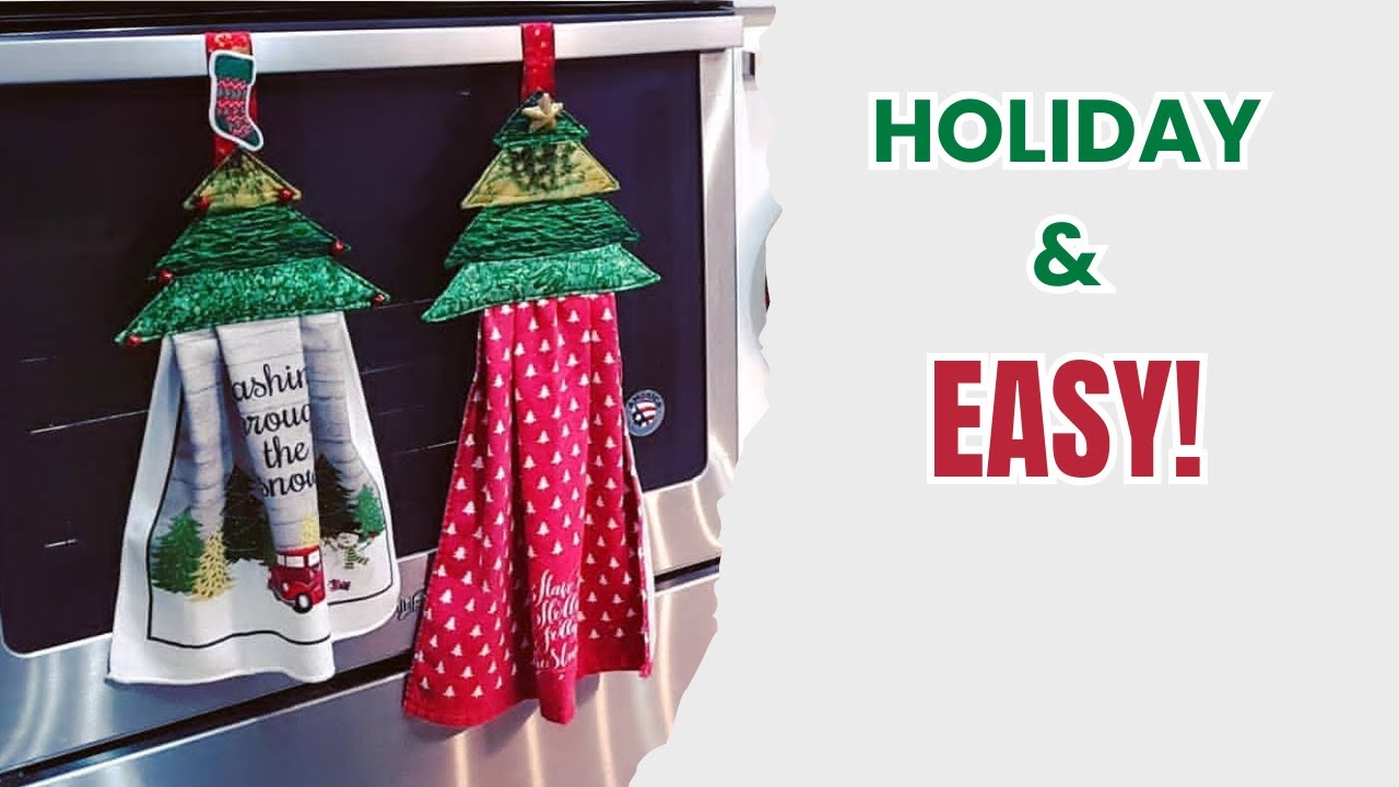 Christmas Tree Towel Topper DIY | Festive Kitchen Sewing Tutorial