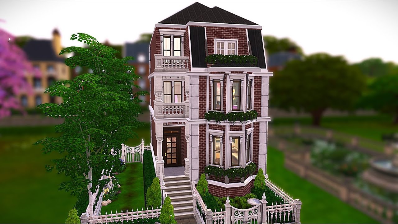 Cozy Townhouse //No CC// Sims 4 Speed Build