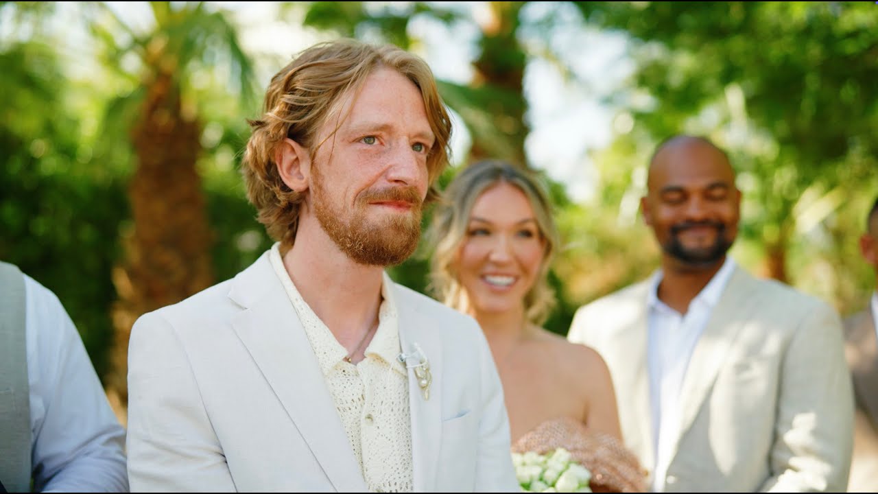 Groom Loses It As Bride Walks Down | Misha & Luca | Palm Springs