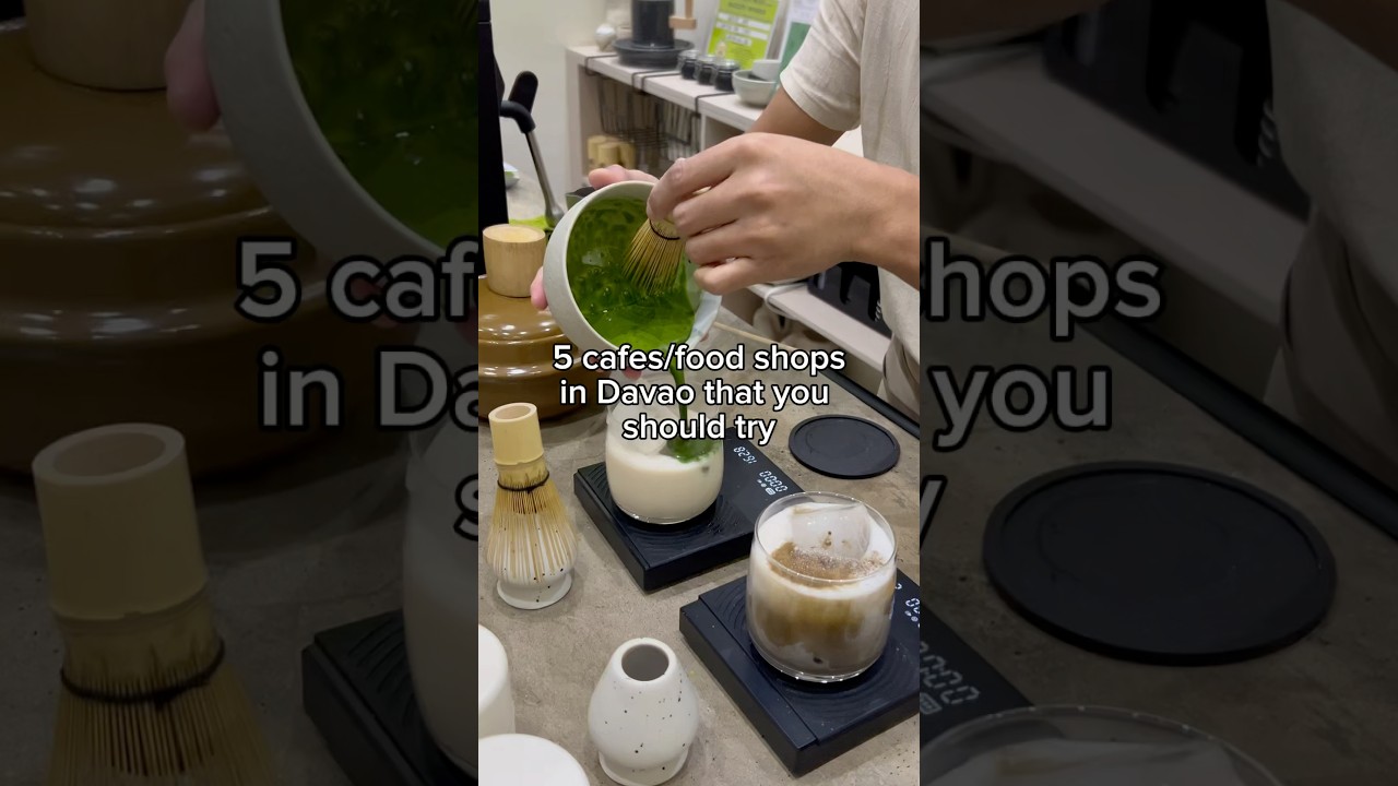 5 cafes/food shops in Davao that you should try! #food #foodvlog #matcha #coffee #milktea #cafevlog