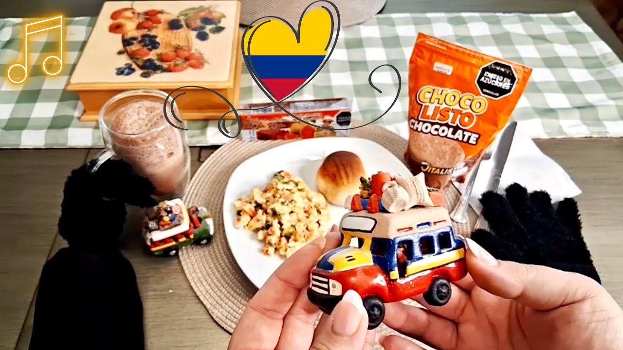 Desayuno Estilo Colombiano 🇨🇴 | ASMR Cafeteria En Espanol + 🎵🎶