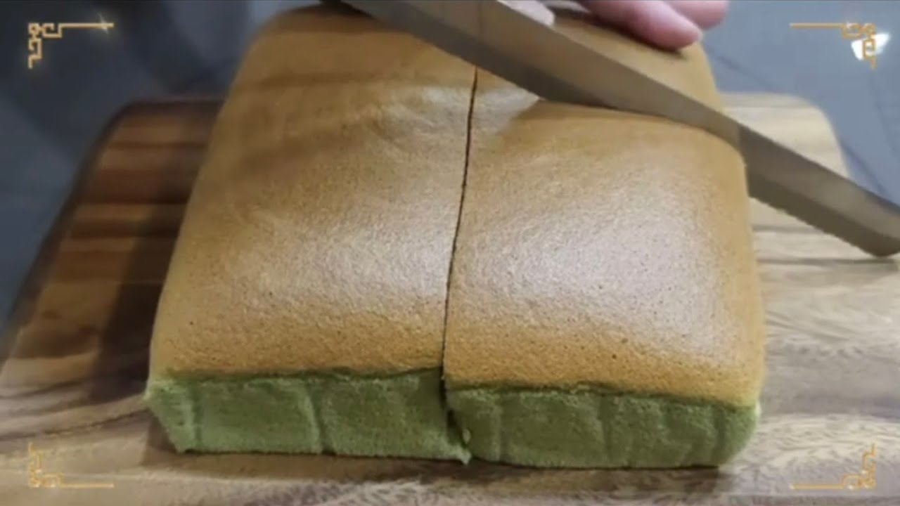 古早味蛋糕 | 抹茶相思蛋糕 | 绵密松软 | 水浴法 | Matcha Ogura Cake | Sponge Cake | Water bath bake |