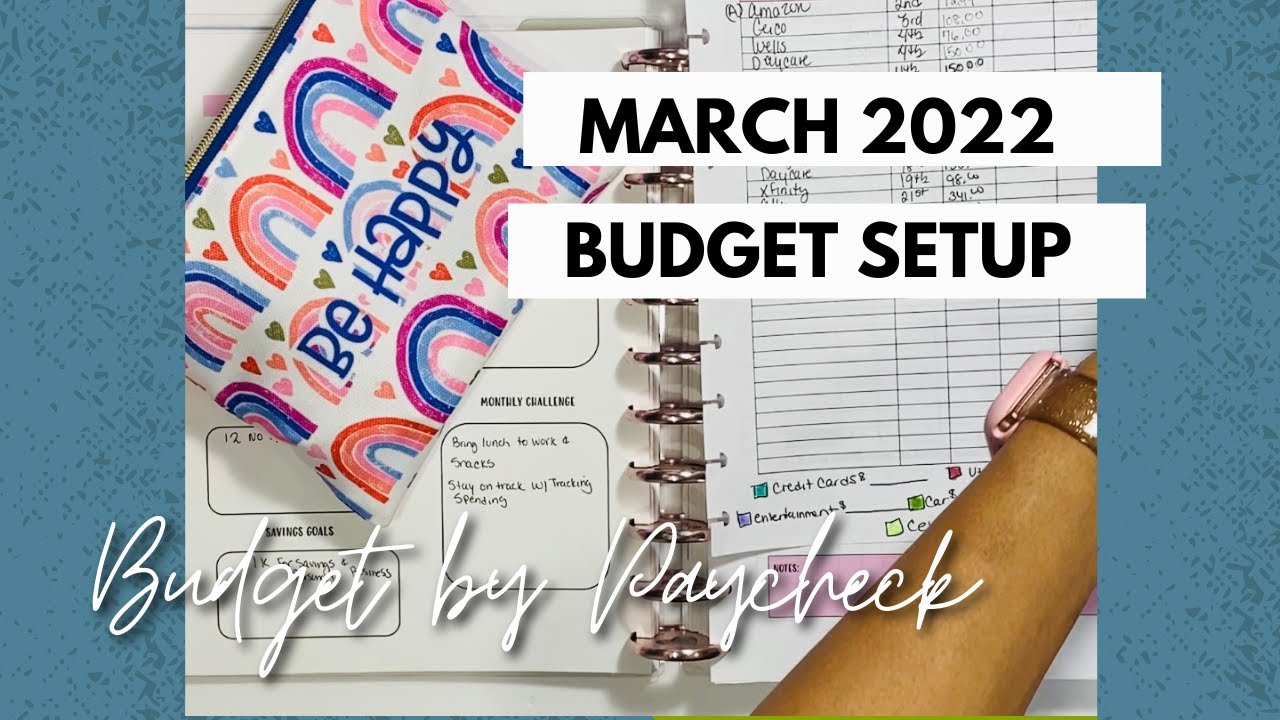 BUDGET WITH ME | Step by Step |MARCH 2022 BUDGET SETUP | WE GOT GOALS