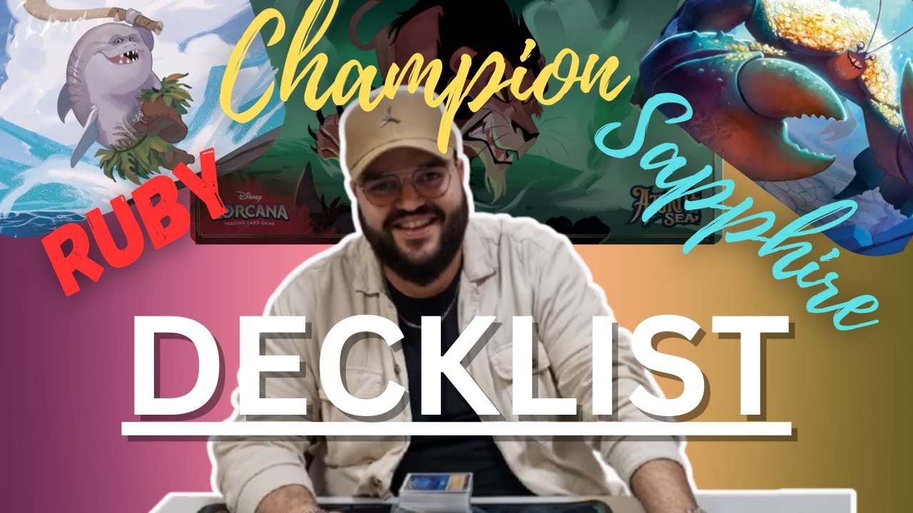 RUBY SAPPHIRE CHAMPION DECKLIST! | Rot / Blau Deckprofile Lorcana