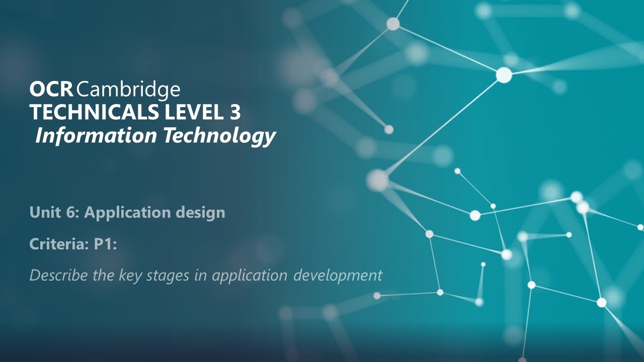 Cambridge Technicals L3 IT: Unit 6 Application Design Pass 1 (P1)