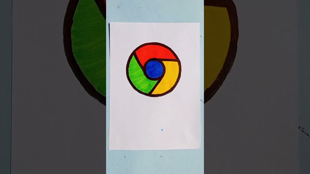 Chrome Logo Easy Drawing . Chrome Logo Kaise Banaye. #viral #trending #shortvideo #shorts #chrome