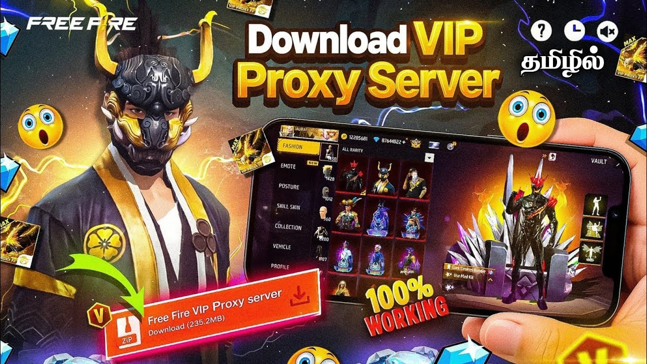 🔥 CLAIM NEW BUNDLES 😍 NEW OB54 VIP PROXY SERVER 🥳 HOW TO DOWNLOAD NEW PROXY SERVER FREE FIRE TAMIL