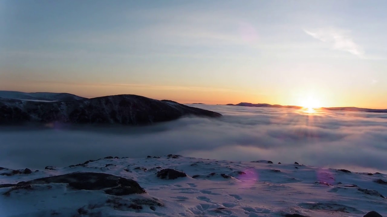 Amazing Mountain Top Sunrise (Cloud Inversion) | Timelapse