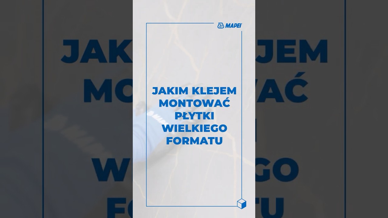 Jakim klejem montować płytki wielkoformatowe?