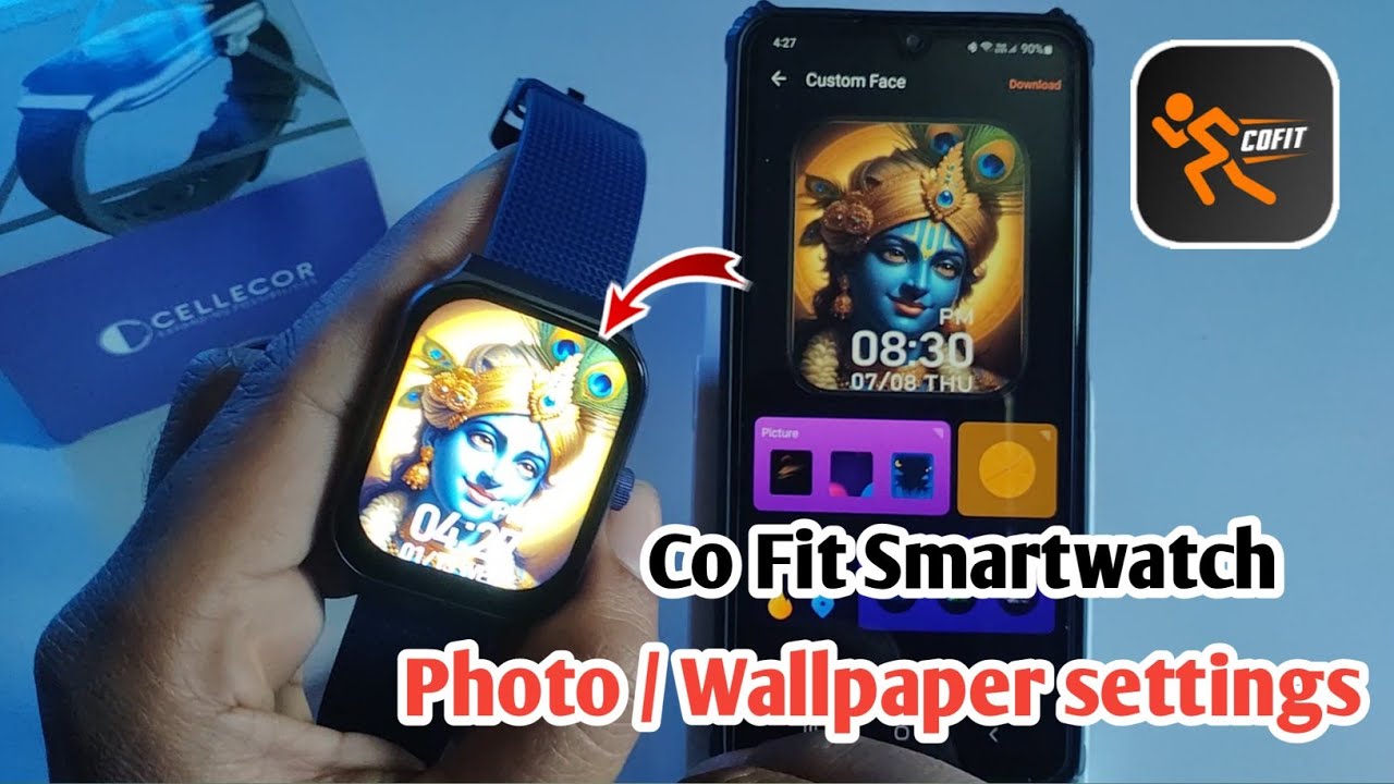 Co fit smart watch wallpaper|co fit smart watch me photo kaise lagaye