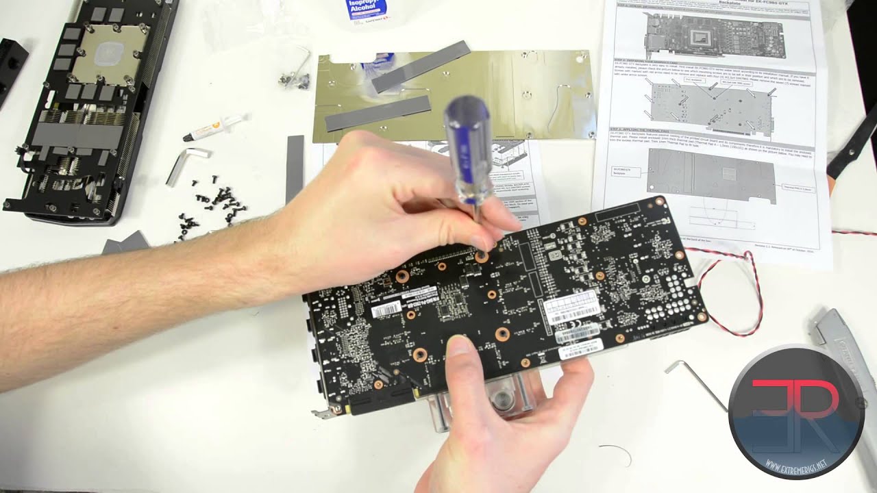 How to install a water block on a graphics card (GPU)