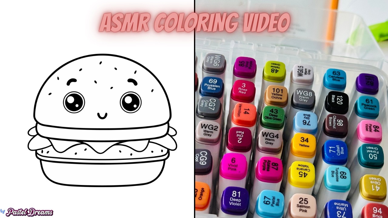 Relaxing and satisfying coloring video | ASMR Coloring my own coloring book