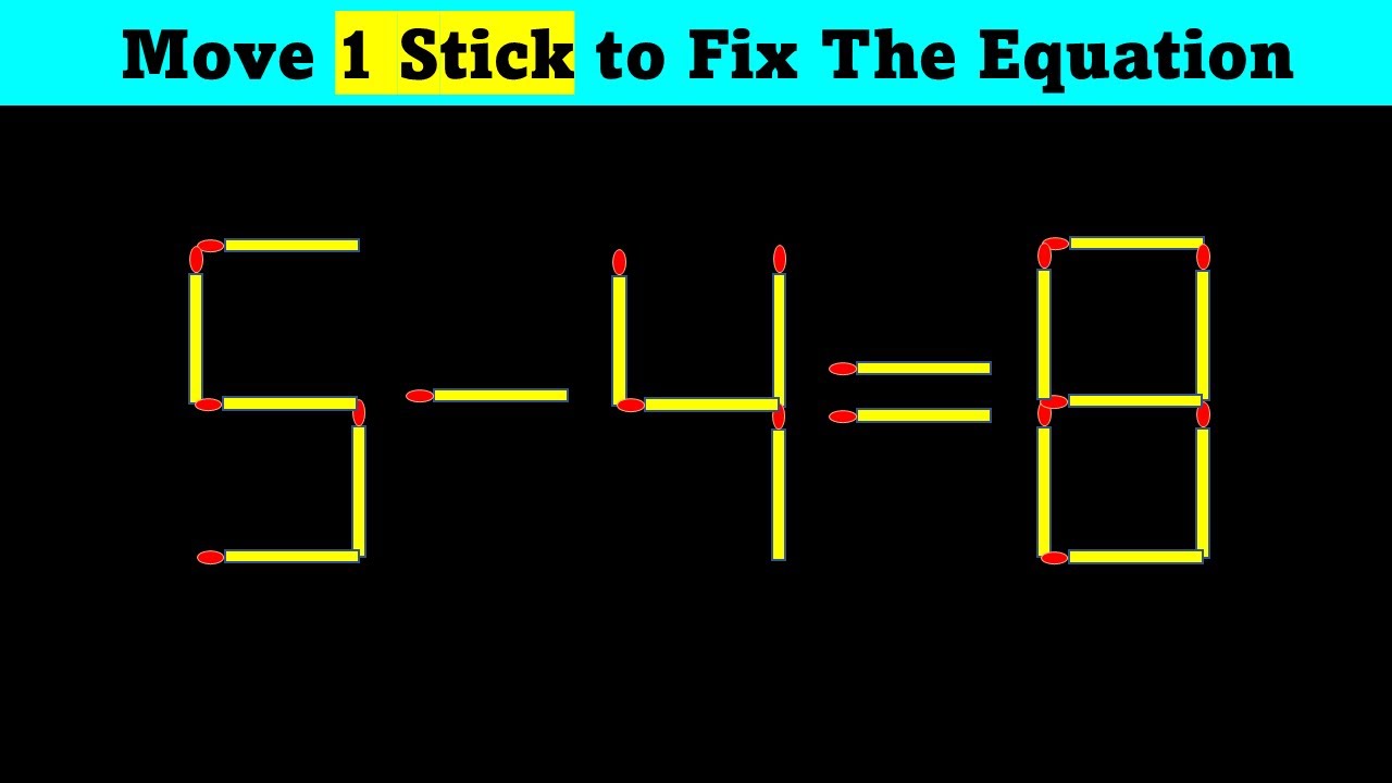 Matchstick Puzzle - Move Stick To Fix The Equation #matchstickpuzzle #simplylogical