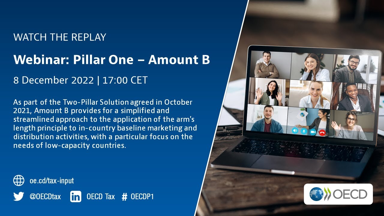Tax challenges of digitalisation: OECD technical webinar on Amount B under Pillar One