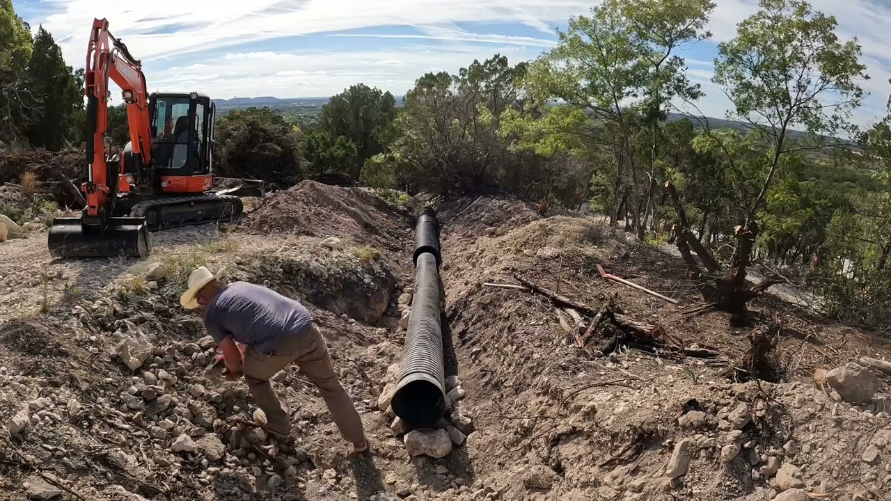 Hillside road project: widening the turn