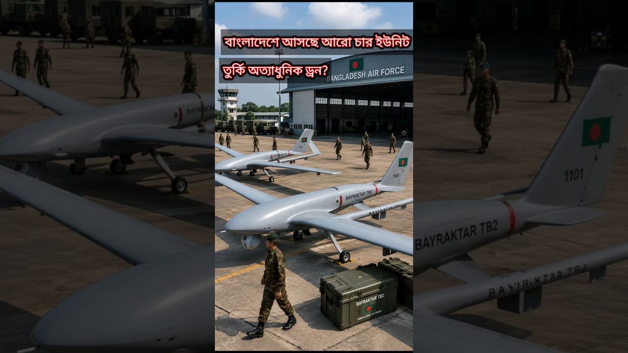 Four more units of Turkish state-of-the-art drones are coming to Bangladesh! Will the strength of the Air Force change? 🇧🇩