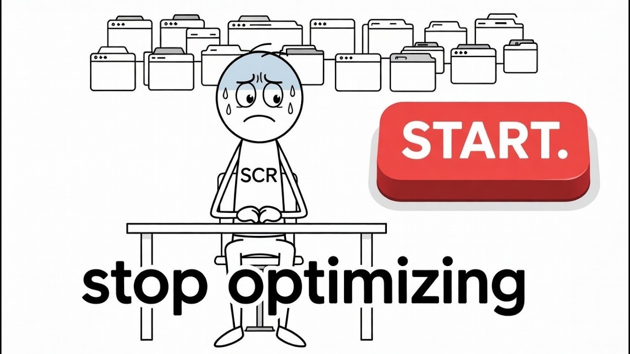 stop optimizing and just start (do this today)