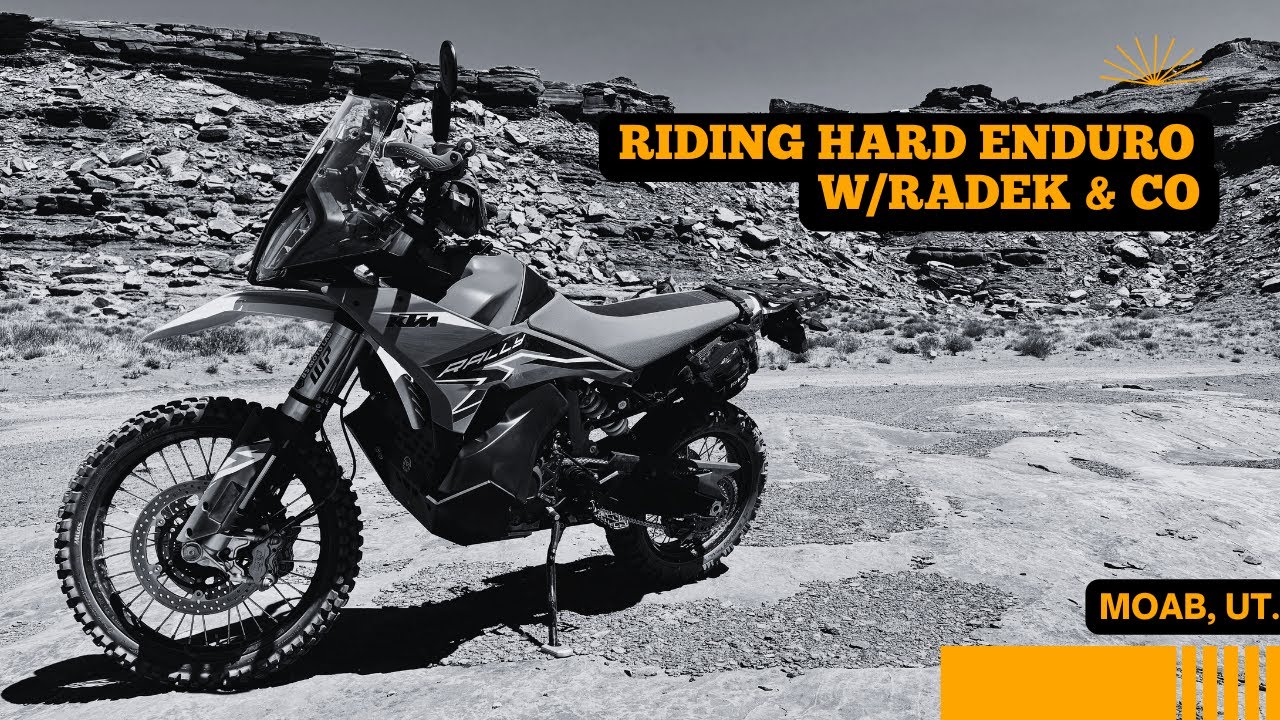 Riding Hard Enduro On KTM 890's W/Radek Burkat in Moab!!