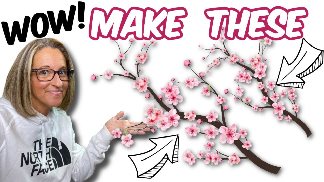 Make these BEAUTIFUL Cherry Blossom Branches | EASY