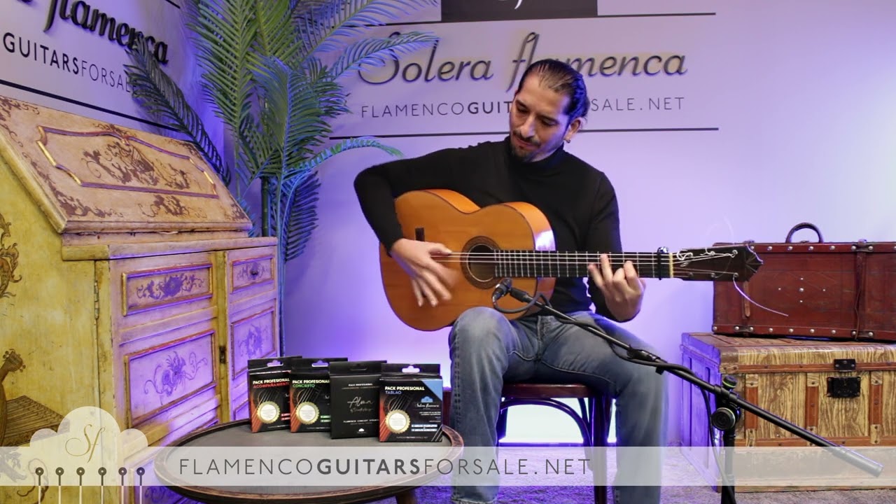 Gerundino Fern&aacute;ndez 1977 flamenco guitar played by Jos&eacute; Andr&eacute;s Cort&eacute;s. Solera Flamenca Collection