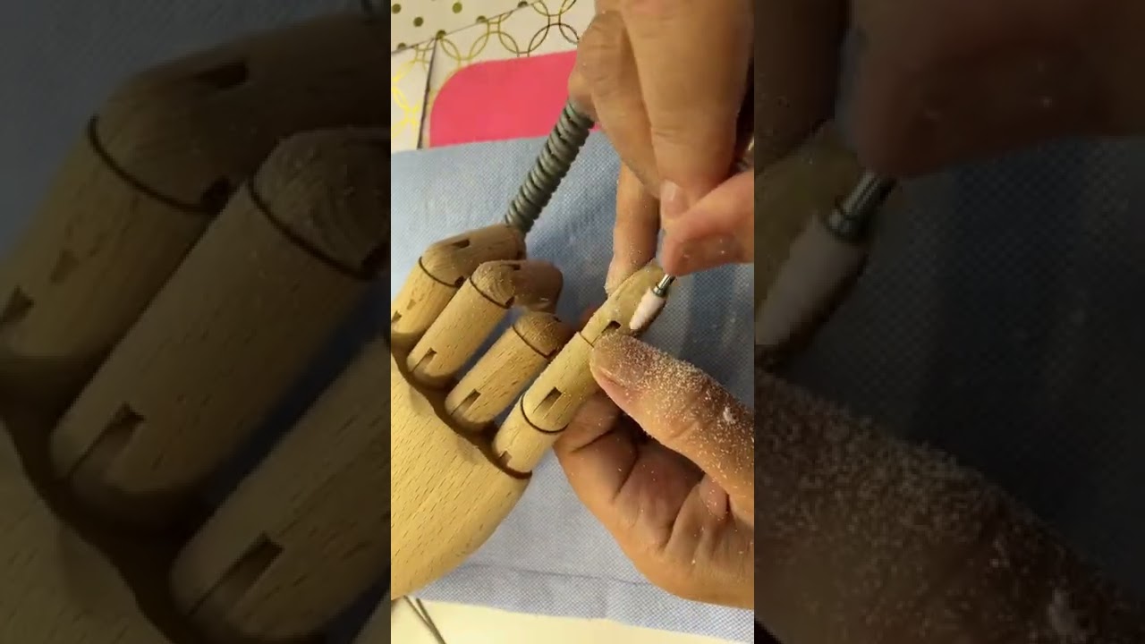 #Righthandmani #witchygirlnails Wooden Practice hand from IKEA
