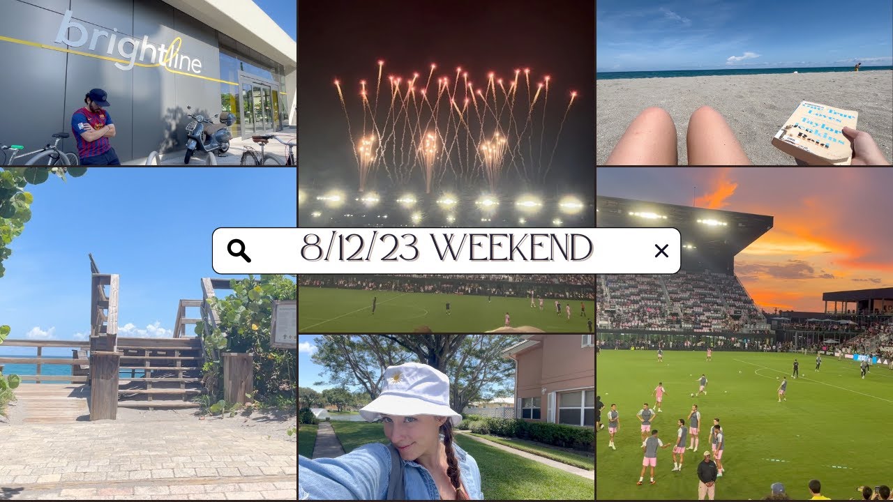 Florida weekend VLOG *Brightline train + Inter Miami game/ Messi + a beach day*