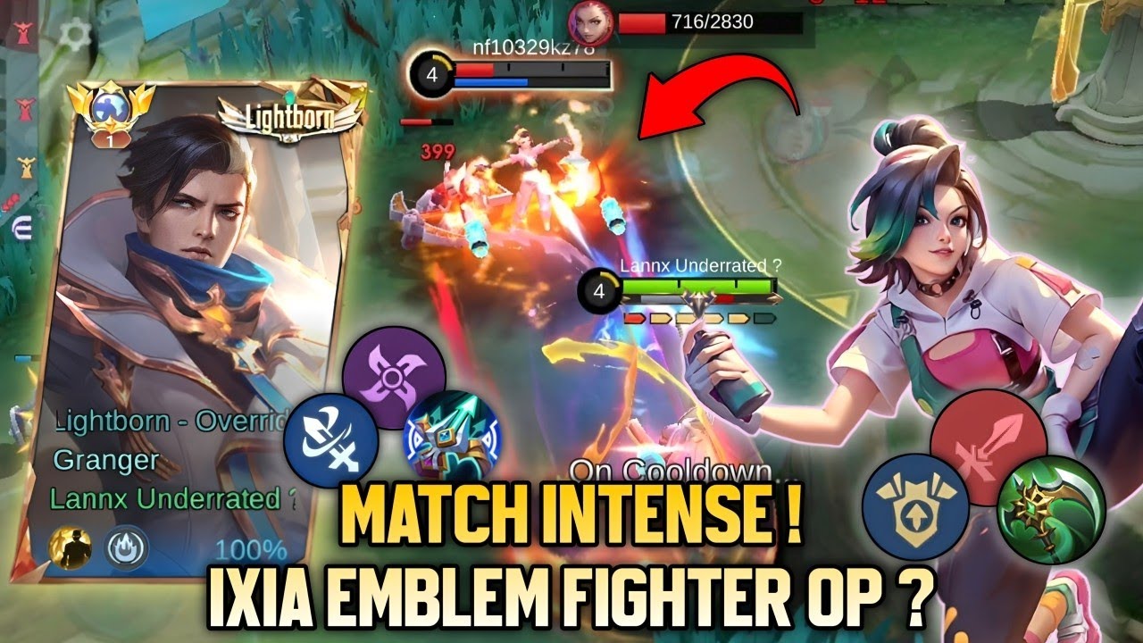 IXIA EMBLEM FIGHTER ? MY GRANGER MET PRO IXIA IN SOLO RANKED LEGEND ! (Match Intense)🔥