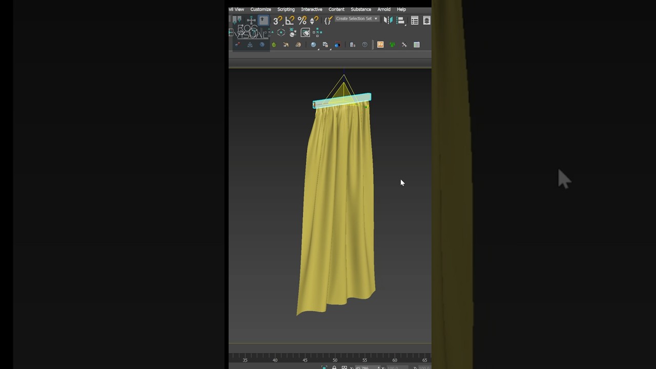 КАК СМОДЕЛИРОВАТЬ ШТОРУ В 3DS MAX #3dsmax #coronarender #3dvisualization #vray #3dmodeling
