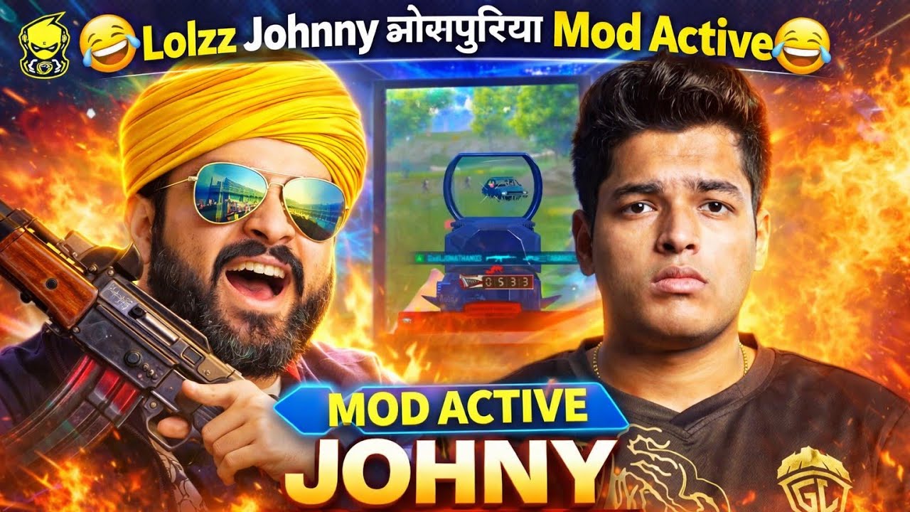 🤣Lolzz Johnny bhojpuri Mod Active 😂 #jonathangaming #lolzzzgaming #bgmi #viralvideo #pubgmobile 