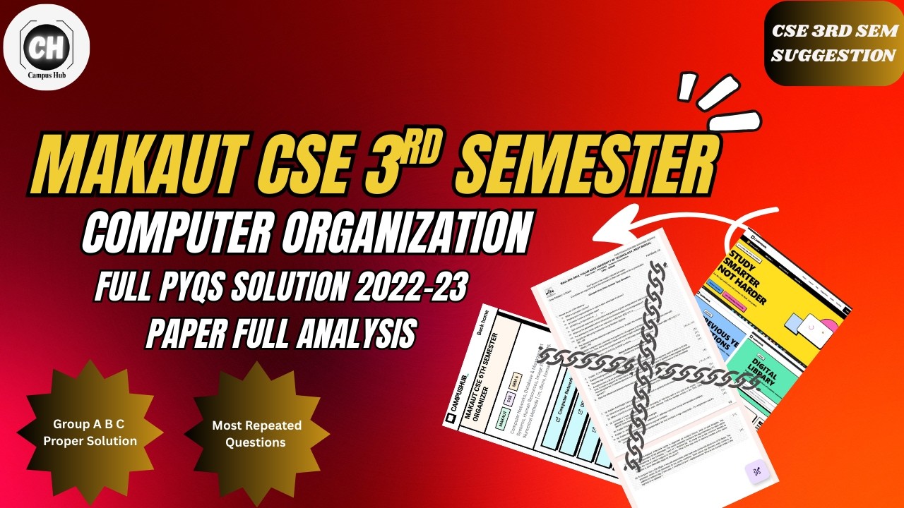 MAKAUT CSE 3rd Sem Computer Organization | 2022–23 Question Paper Full Solution #makaut #cse