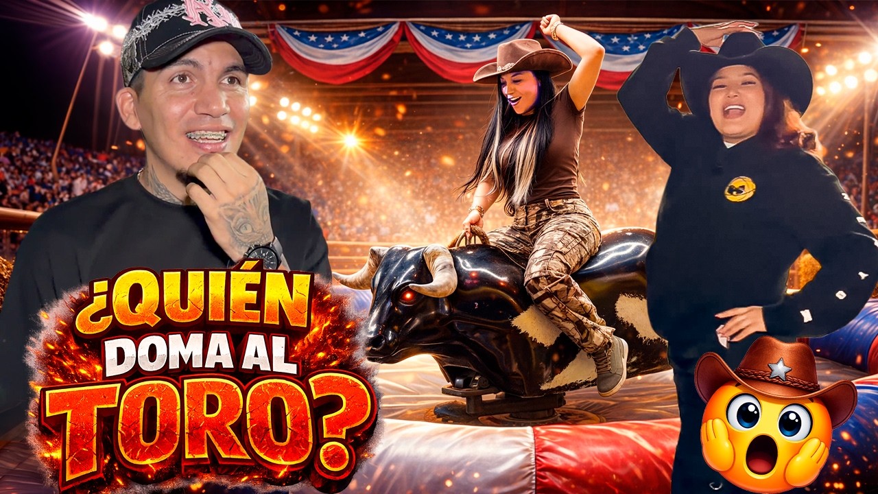 RETAS EN TORO MECÁNICO ¡SALE MAL! con @Chuleychris @luky7220 @SoyCompaRosh | MADRINA GEDIVA