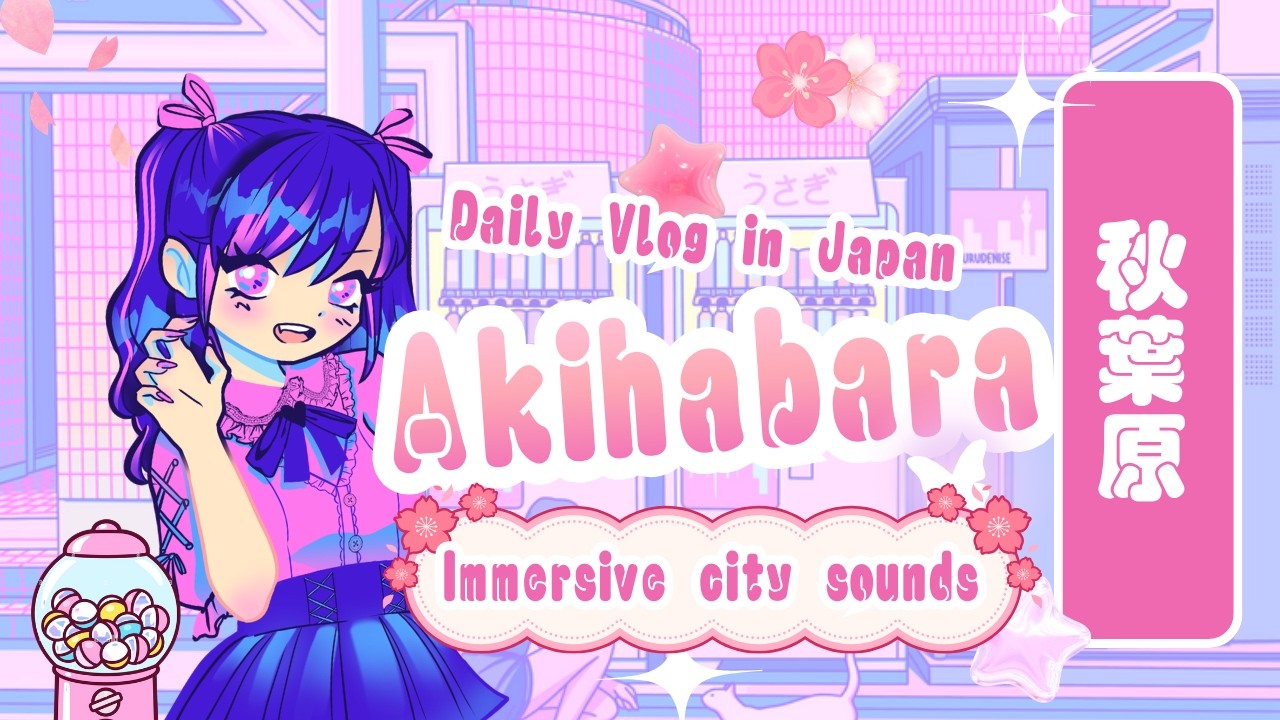 🌸Daily Vlog in Japan | Exploring Akihabara, Gachapon, Temple & Origami Museum (Real City Sounds)