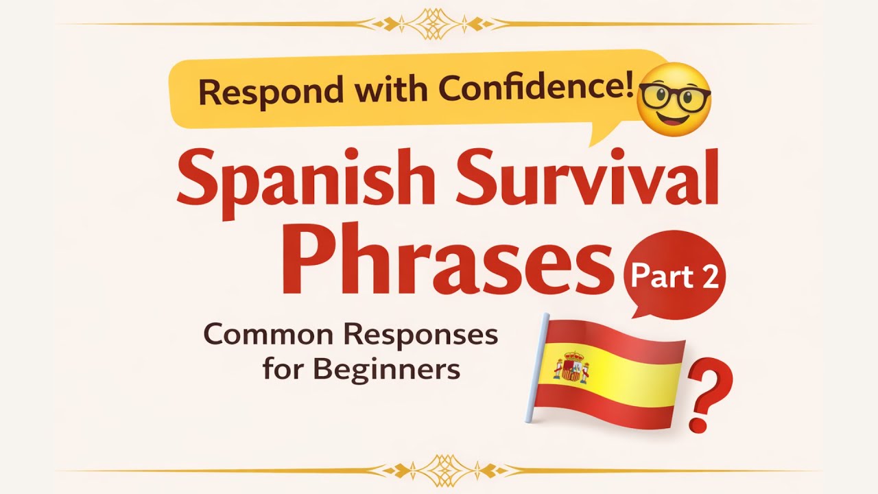 Spanish Survival Phrases for Beginners (Part 2) | Common Responses & Everyday Use