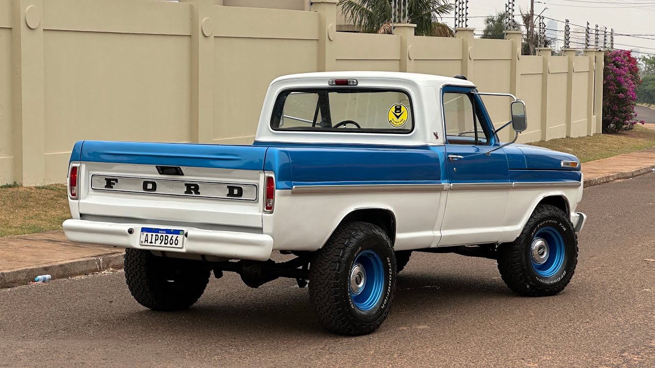 ACELERANDO UMA F100 V8 COM ESCAPAMENTO DUPLO FULL INOX