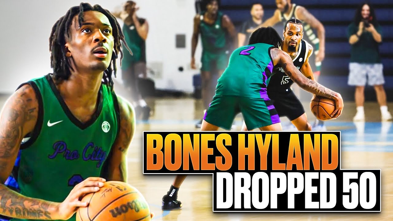 Bones Hyland Is UNGUARDABLE! Pulled Up To NYC And Dropped 50 In Nike Pro Am