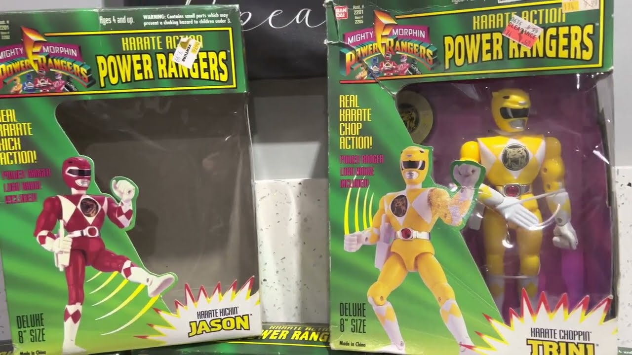 Mighty Morphin Power Rangers Karate Action 1994 Bandai set de 8 pulgadas en español