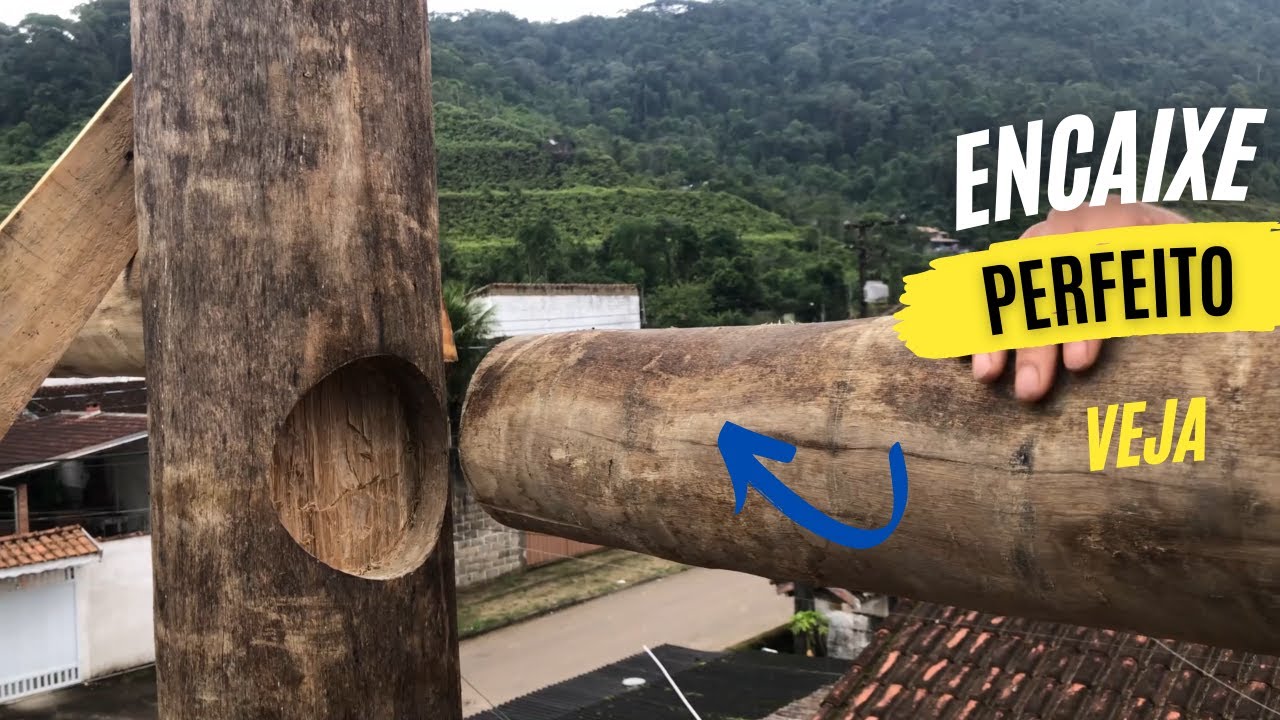 COMO FAZER UM ENCAIXE MAIS RÁPIDO E PERFEITO PARA VIGA DE EUCALIPTO TRATADO. #carpintaria  #como