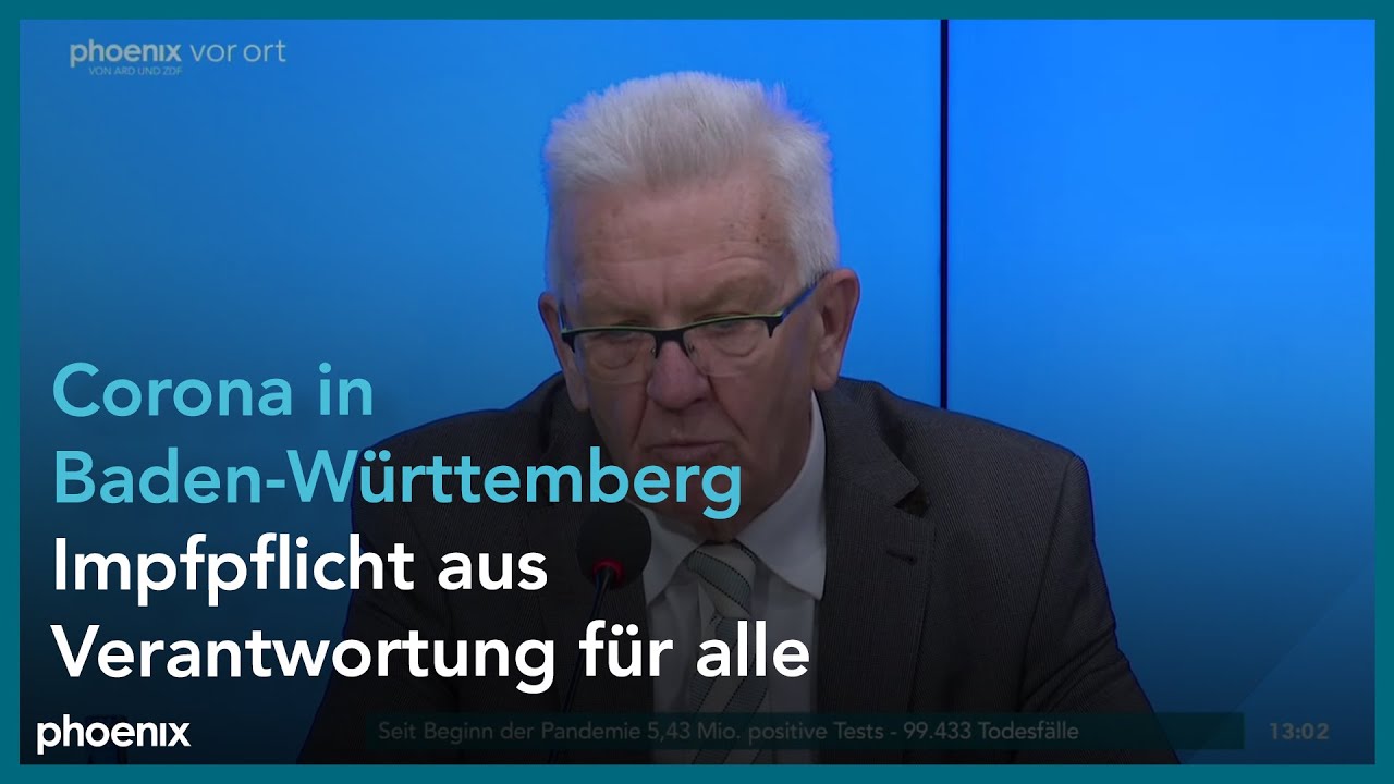 Winfried Kretschmann zur Corona-Lage in Baden-W&uuml;rttemberg am 23.11.21